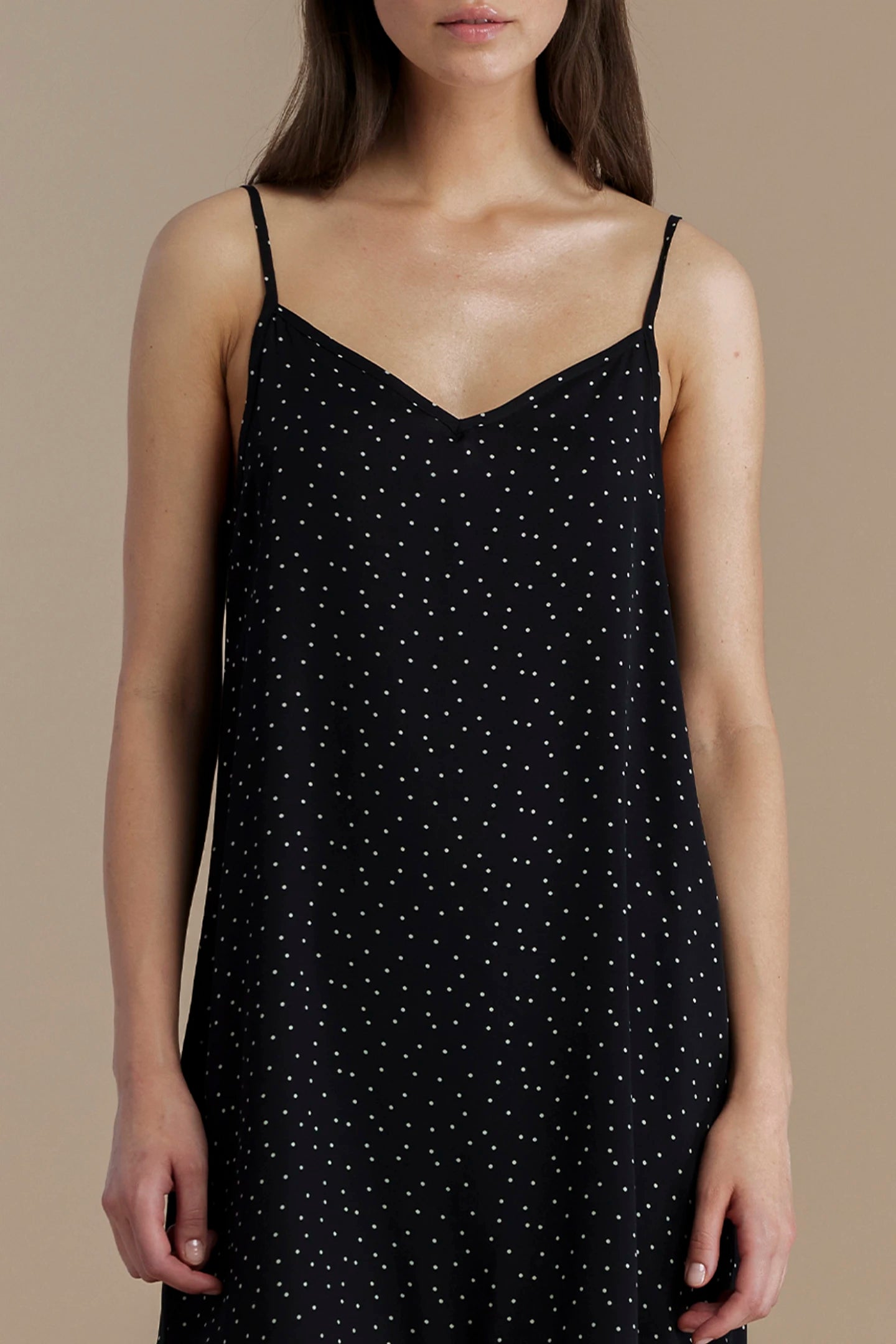 Camicia da notte donna in viscosa bretellina articolo dot