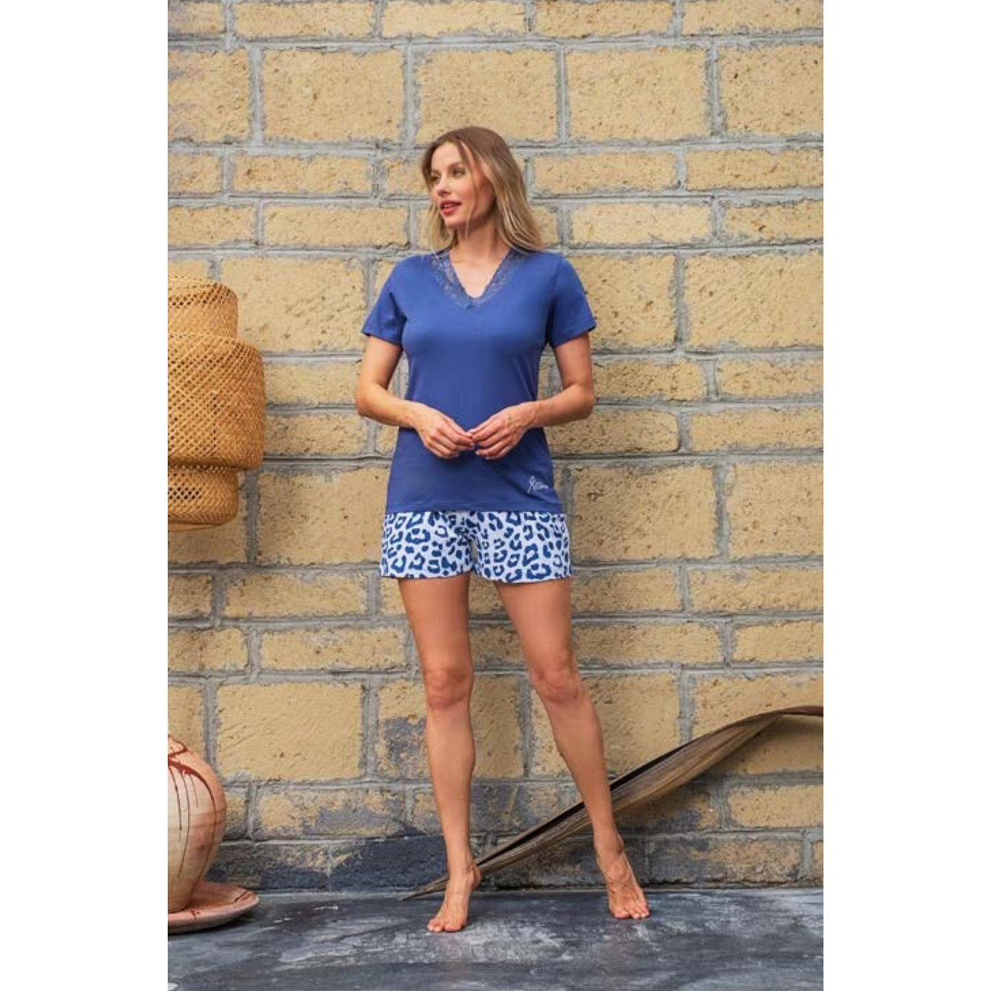 Pigiama da donna mezza manica e pantaloncino