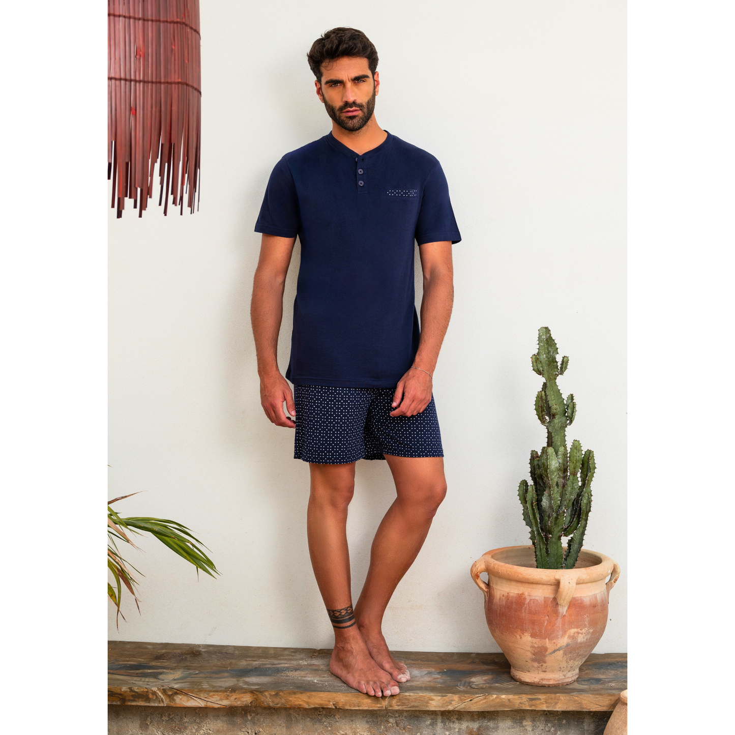 Pigiama uomo mezza manica e pantaloncino