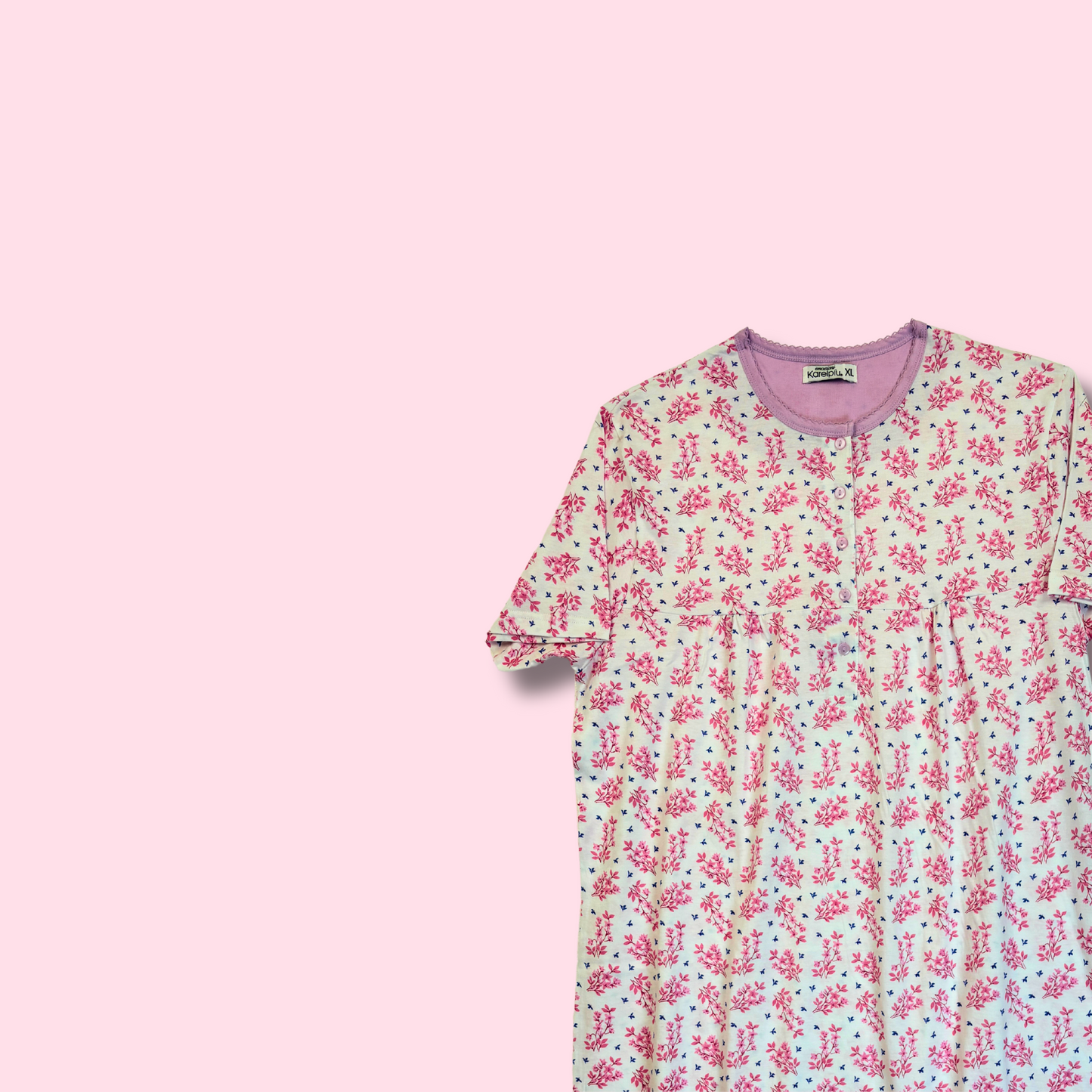 Camicia da notte mezza manica 100% Cotone
