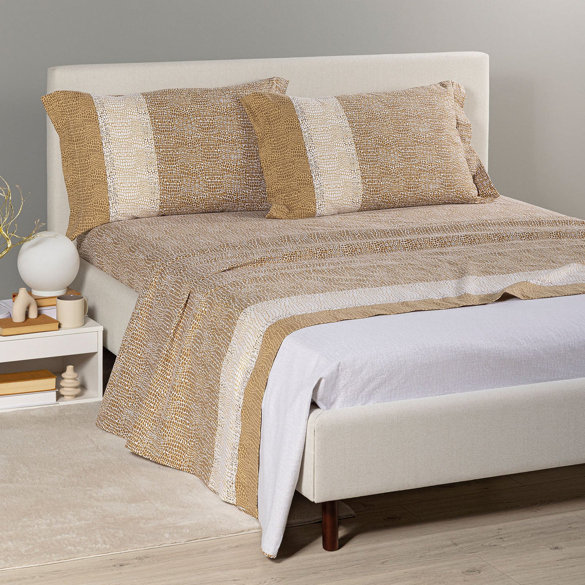 Completo letto in flanella Nives — Matrimoniale