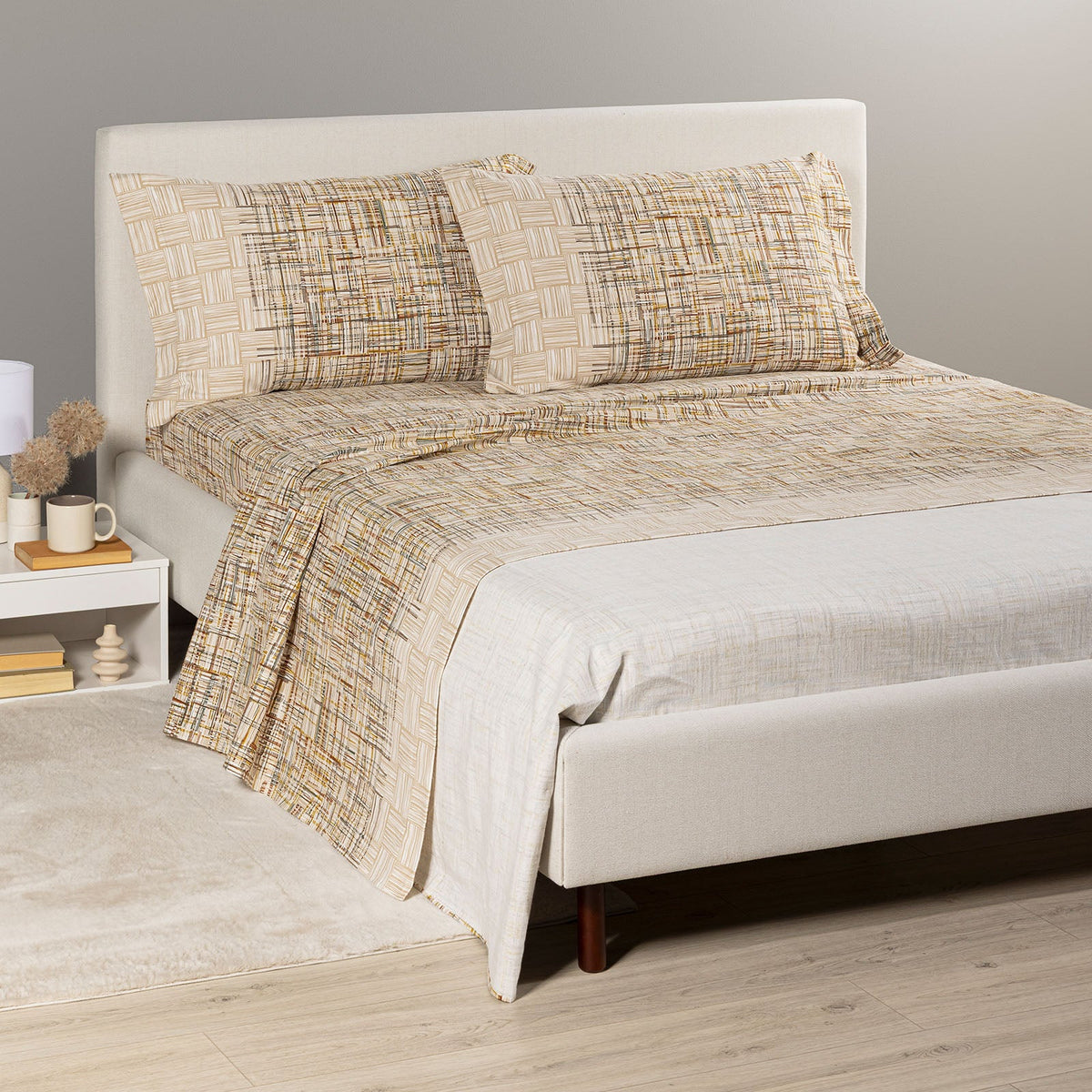 Completo letto in flanella Atlas — Matrimoniale