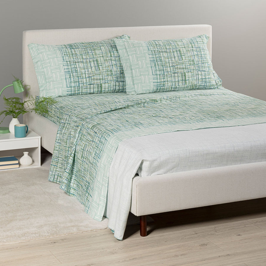 Completo letto in flanella Atlas — Matrimoniale