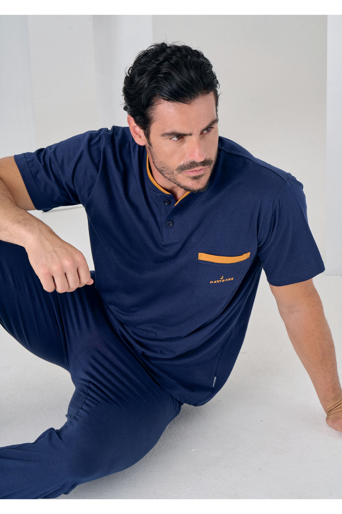 Pigiama da uomo 3 pezzi - Blu Navy