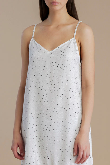 Camicia da notte donna in viscosa bretellina articolo dot