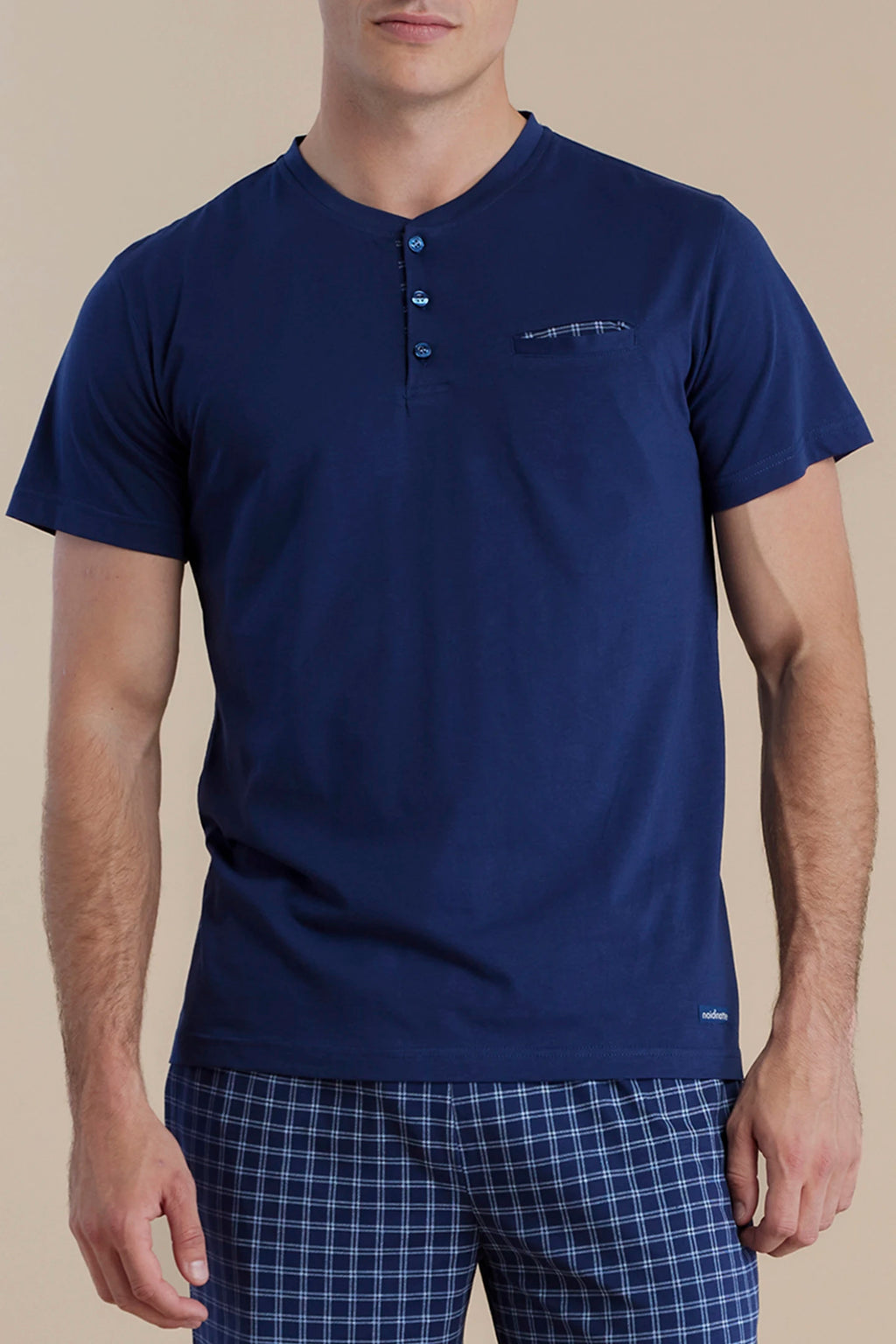 Pigiama uomo tre pezzi top manica corta, pantalone corto e pantalone lungo