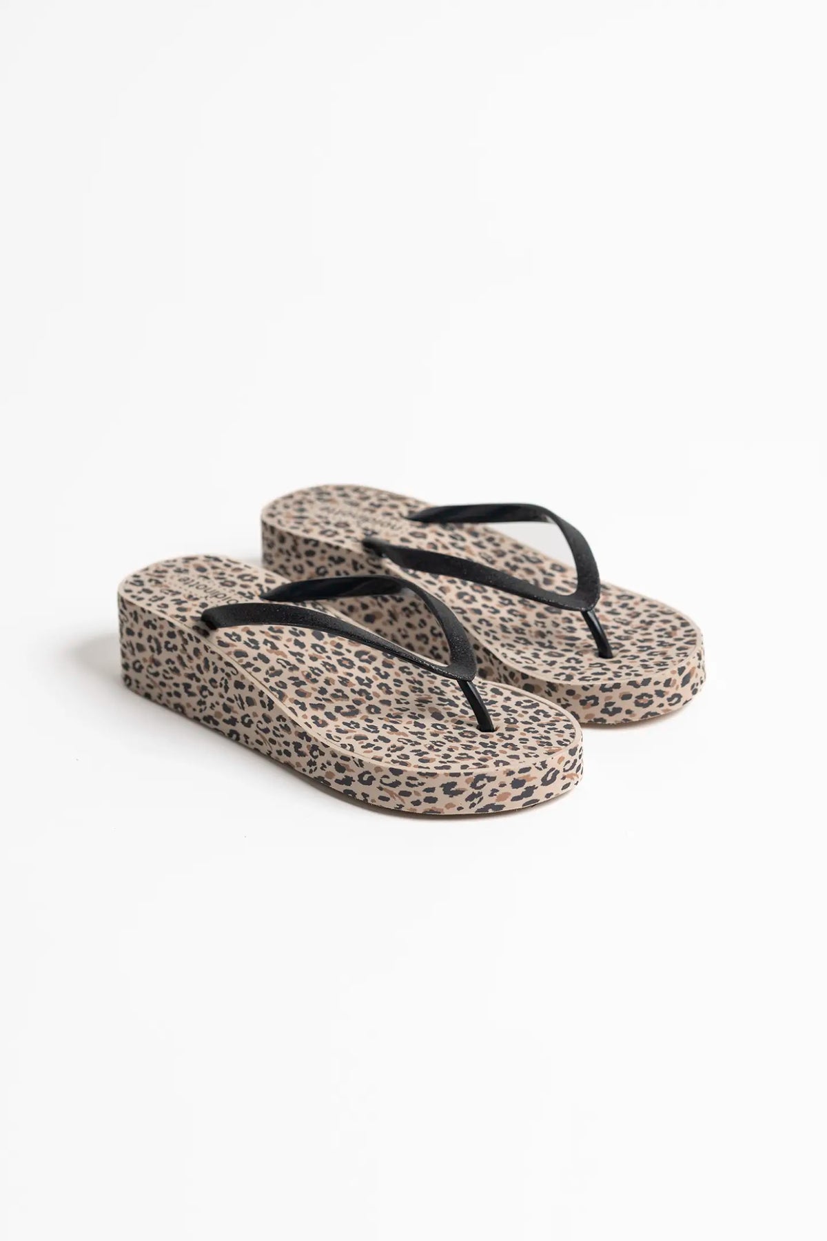Infradito donna in gomma - Animalier Black