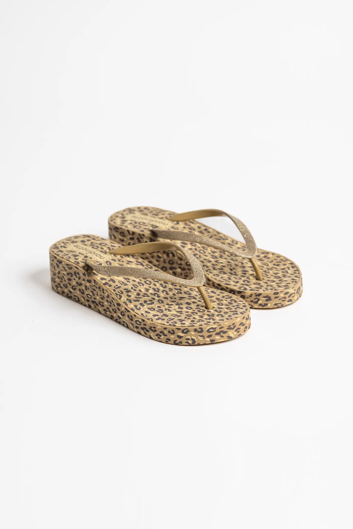 Infradito donna in gomma - Animalier Beige