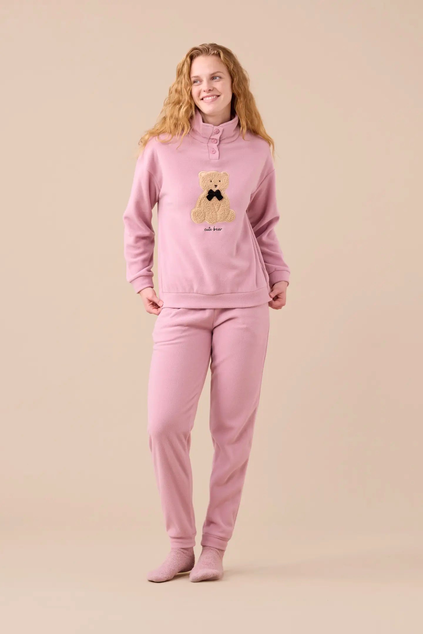 Pigiama donna micropile articolo orso.