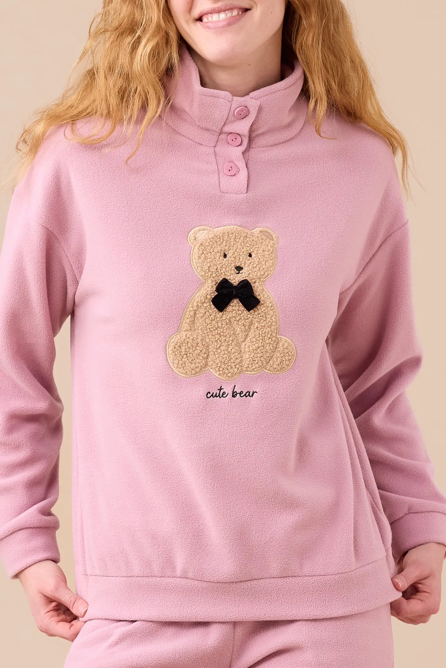 Pigiama donna micropile articolo orso.
