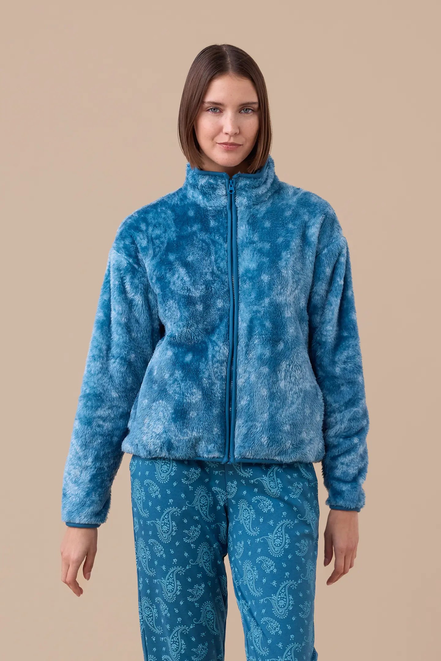 Giacca donna eco pelliccia articolo cachemire.