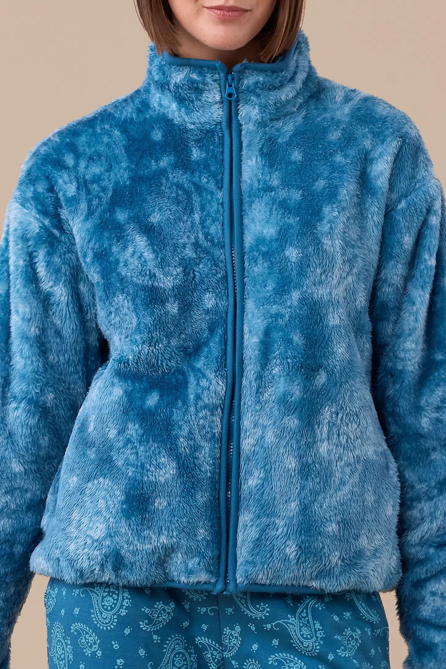 Giacca donna eco pelliccia articolo cachemire.