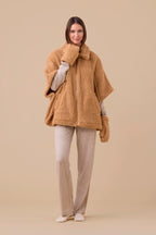 Poncho con guanti eco agnellino