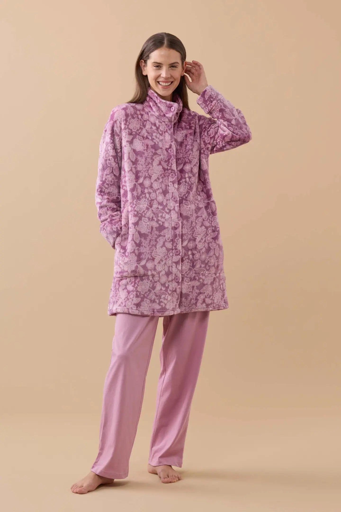Vestaglia donna invernale in coral articolo flory