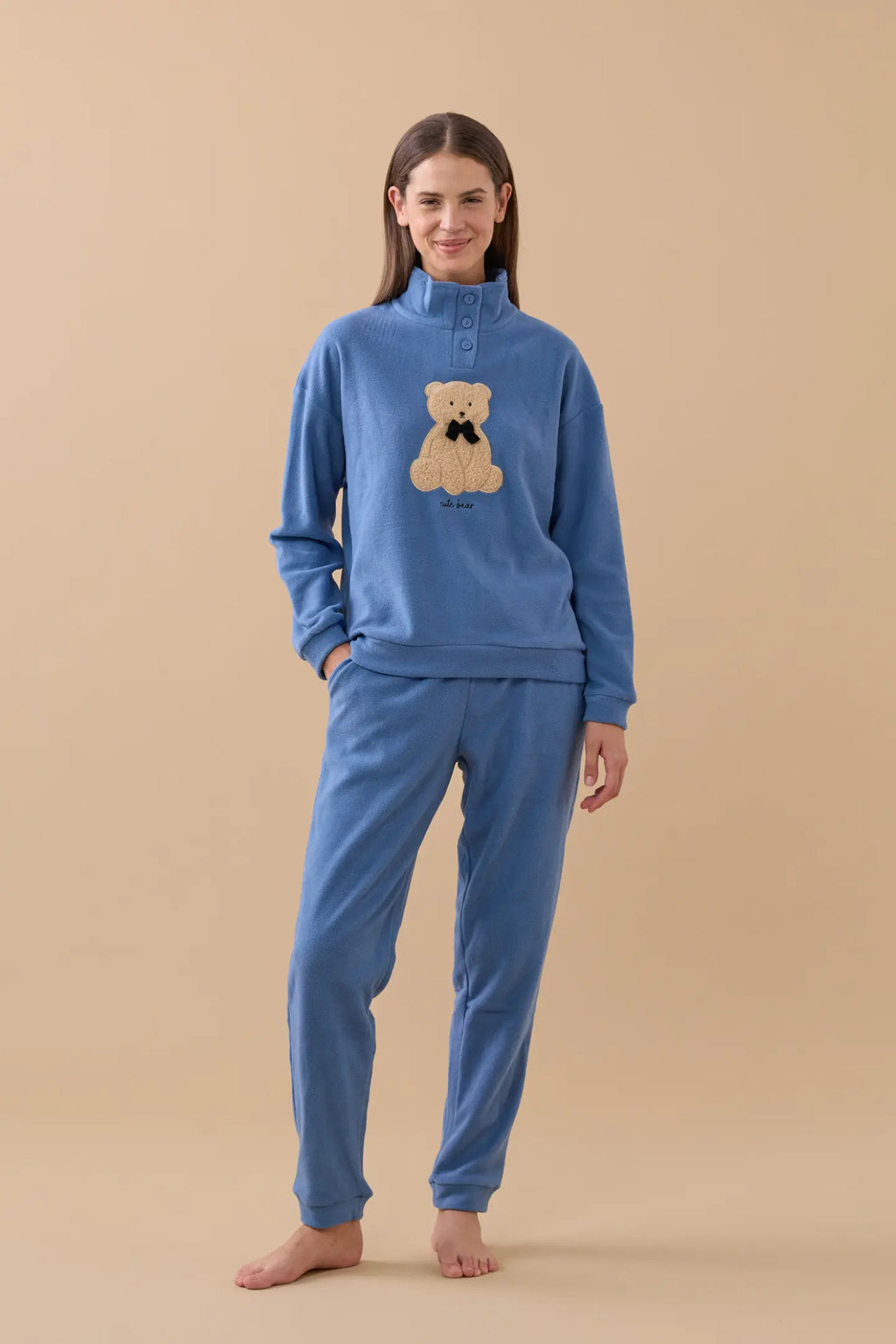 Pigiama donna micropile articolo orso.