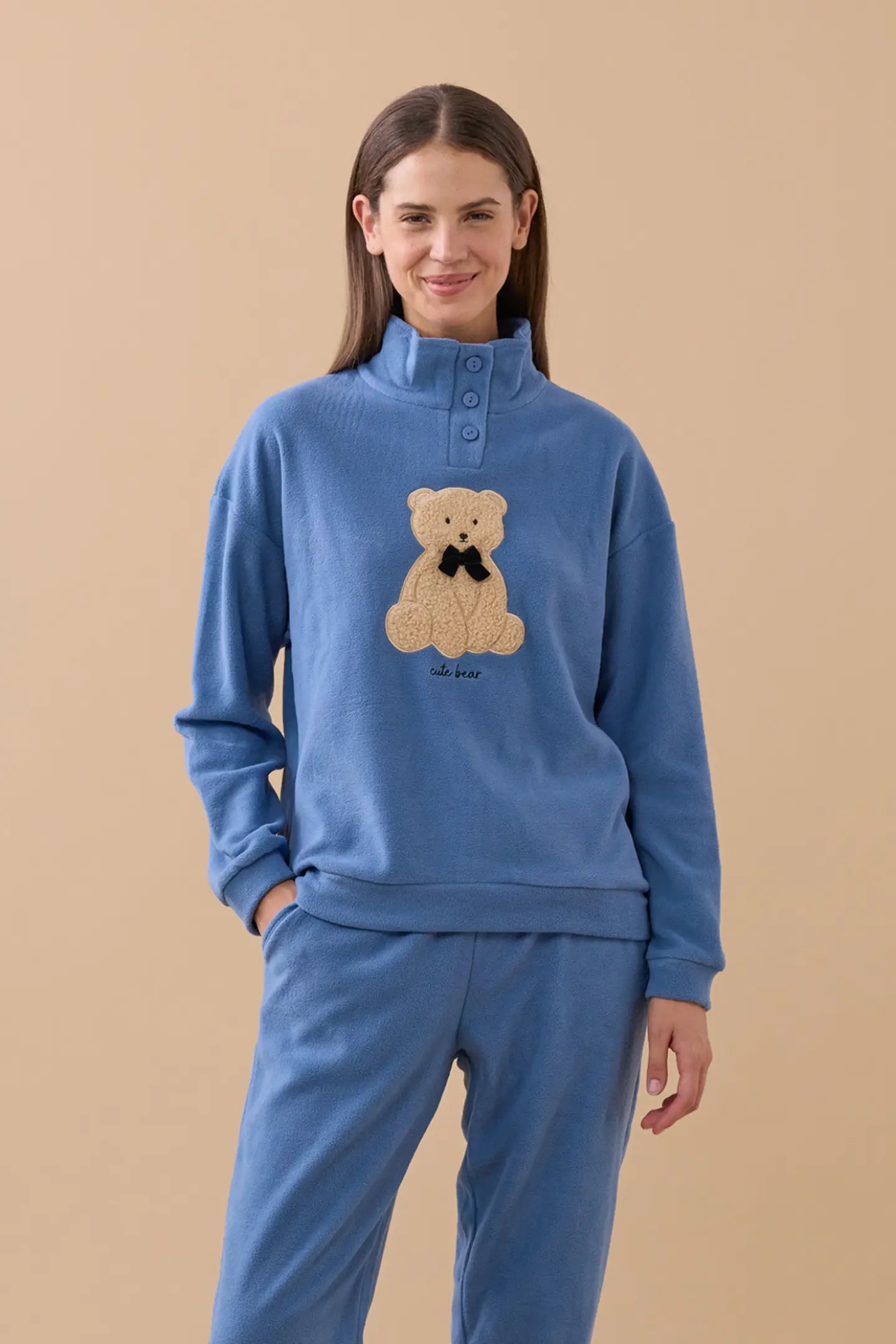 Pigiama donna micropile articolo orso.