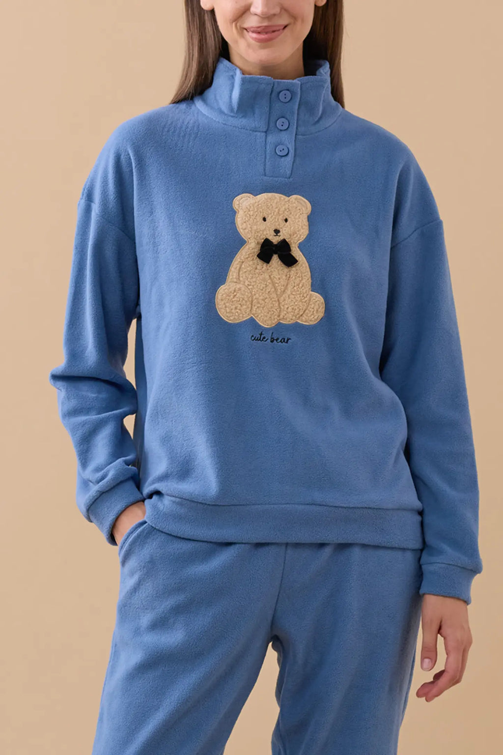 Pigiama donna micropile articolo orso.