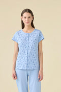 Pigiama donna estivo in cotone articolo flower.