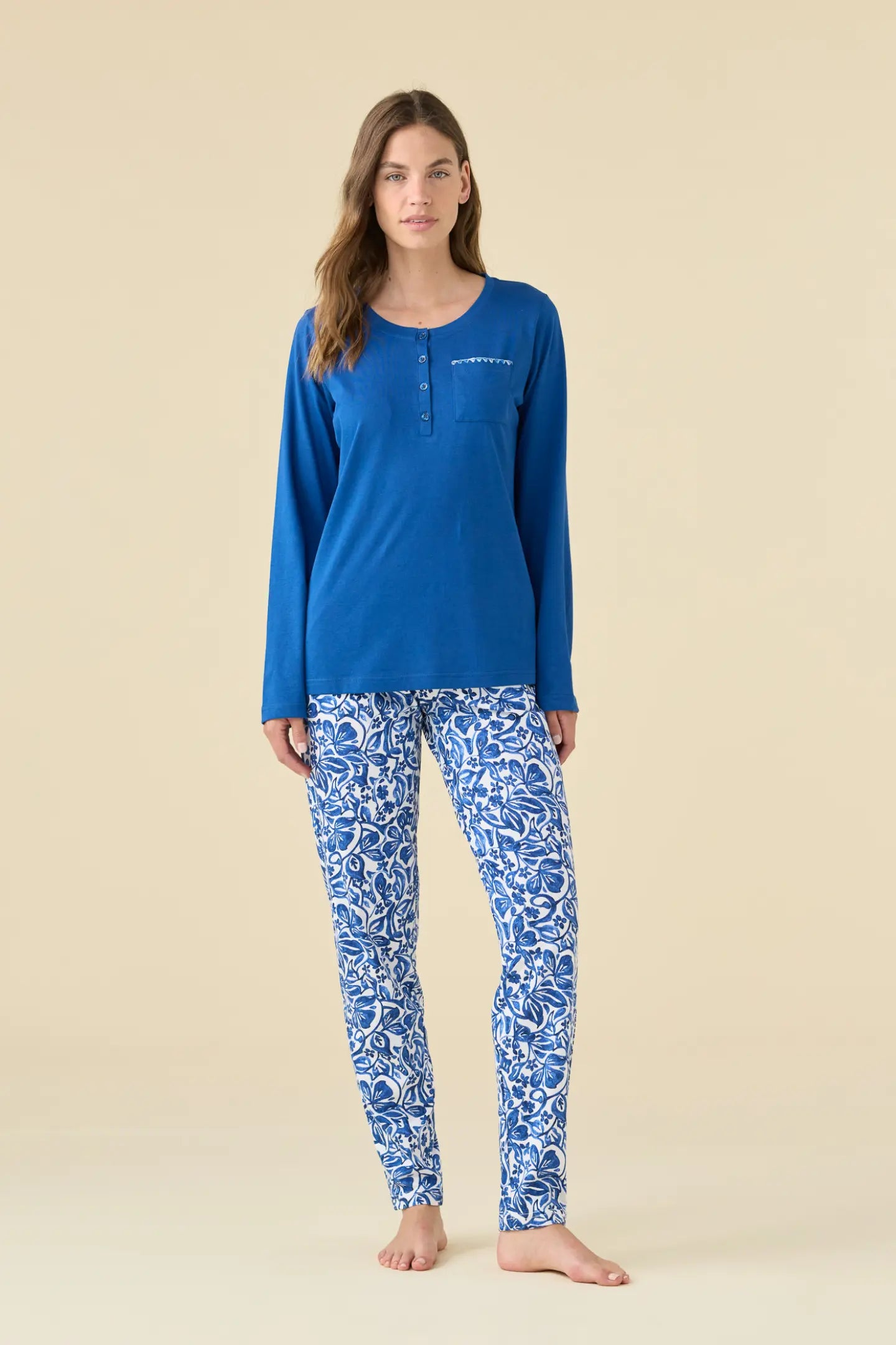 Pigiama donna estivo in cotone articolo azule.