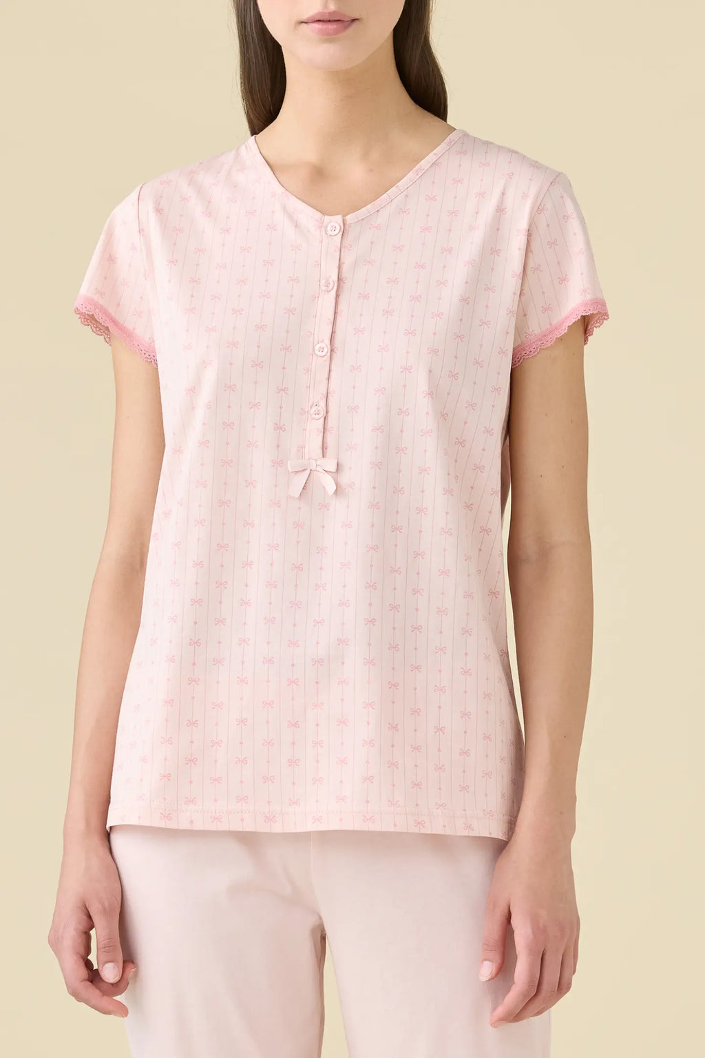 Pigiama donna estivo in cotone articolo romantic.