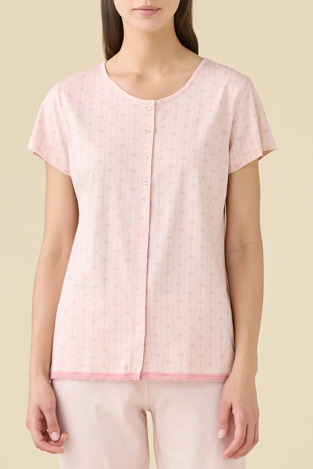 Pigiama donna estivo in cotone articolo romantic
