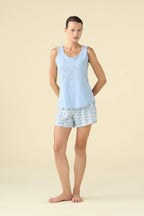 Pigiama donna estivo in cotone articolo bloom.