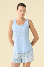 Pigiama donna estivo in cotone articolo bloom.