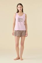 Pigiama donna estivo in cotone articolo animalier lover.