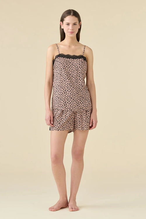 Pigiama donna estivo in viscosa articolo animalier lover.