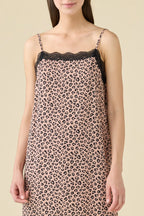 Camicia da notte in viscosa articolo animalier lover.