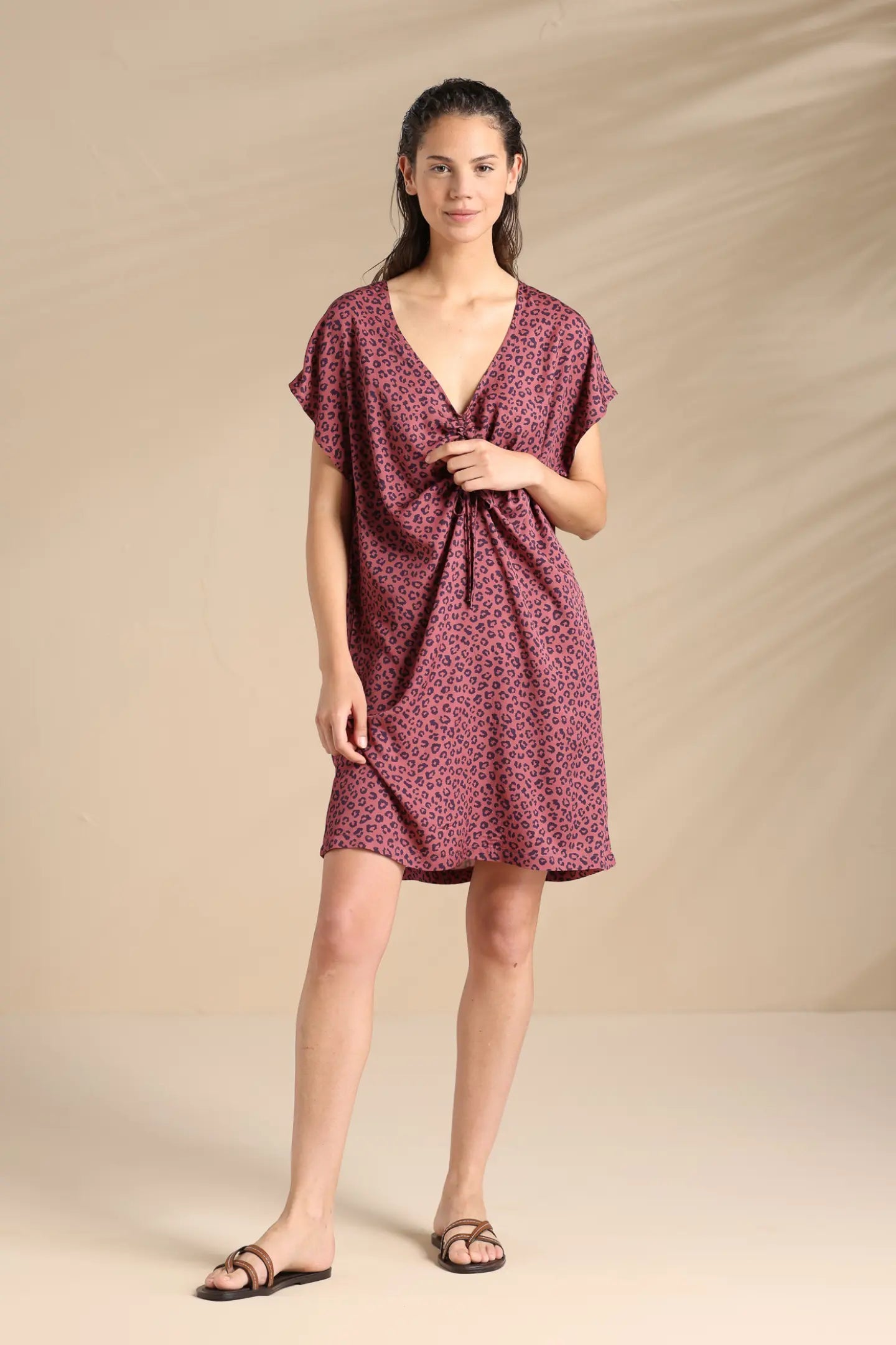 Abito donna estivo in viscosa articolo animalier.