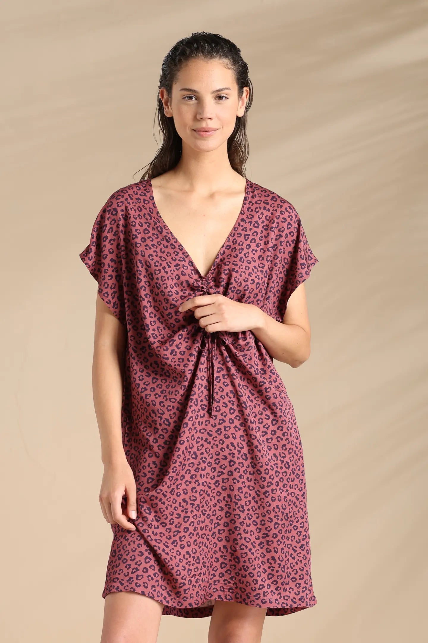 Abito donna estivo in viscosa articolo animalier.