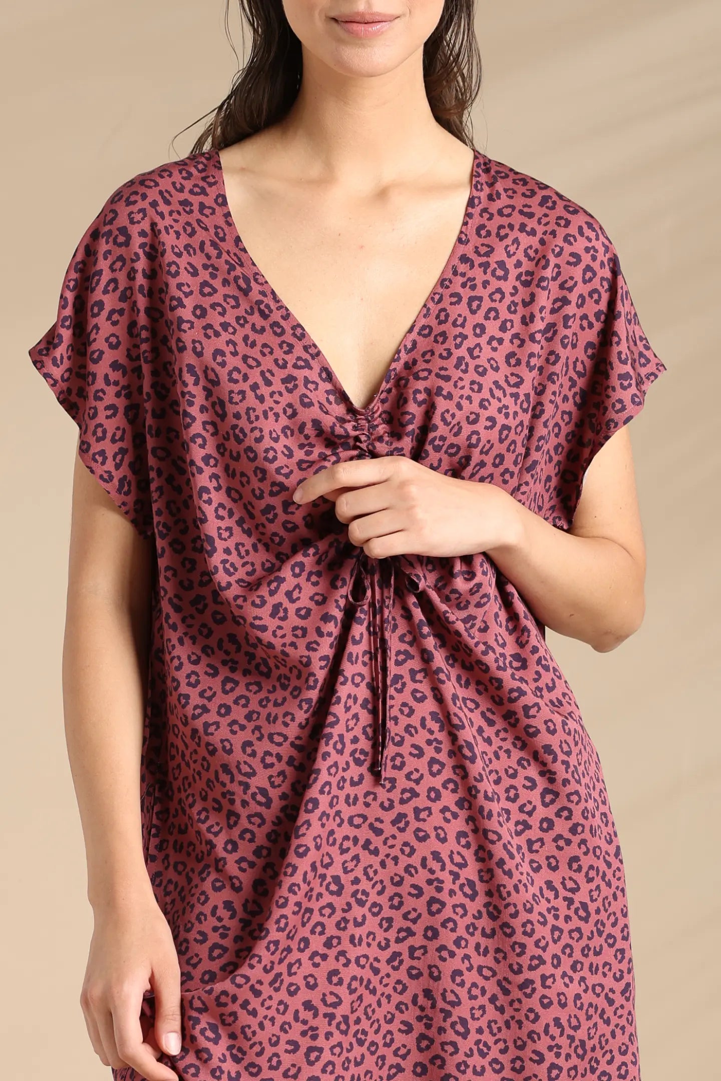 Abito donna estivo in viscosa articolo animalier.
