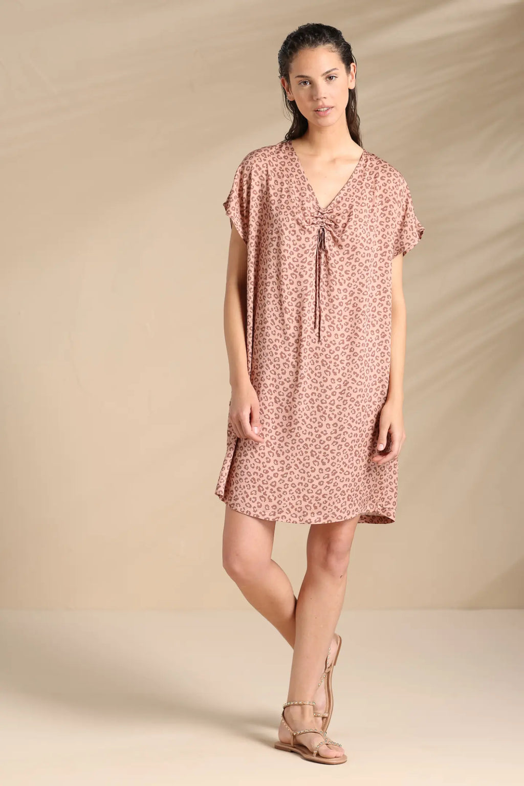 Abito donna estivo in viscosa articolo animalier.