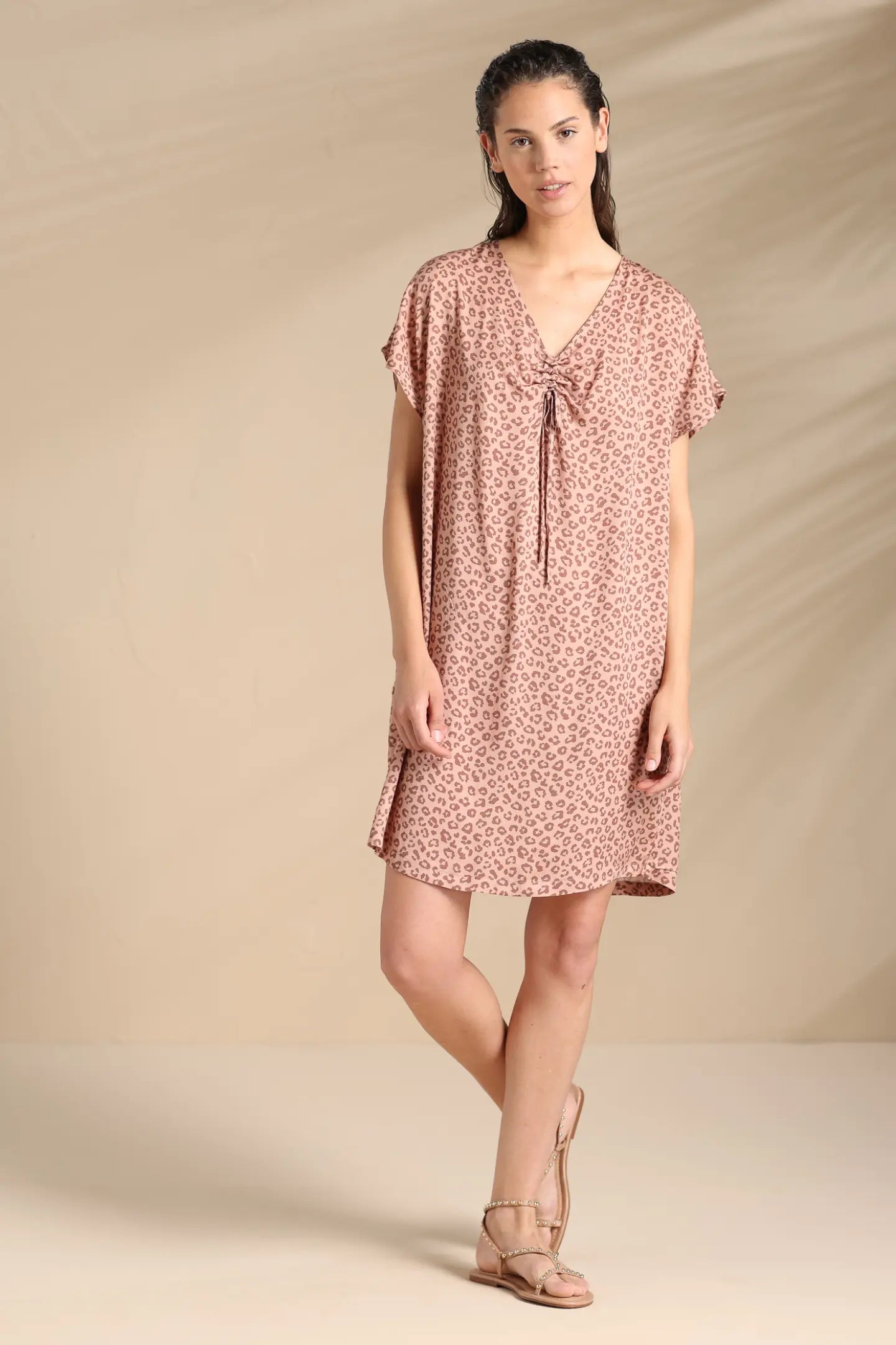 Abito donna estivo in viscosa articolo animalier.