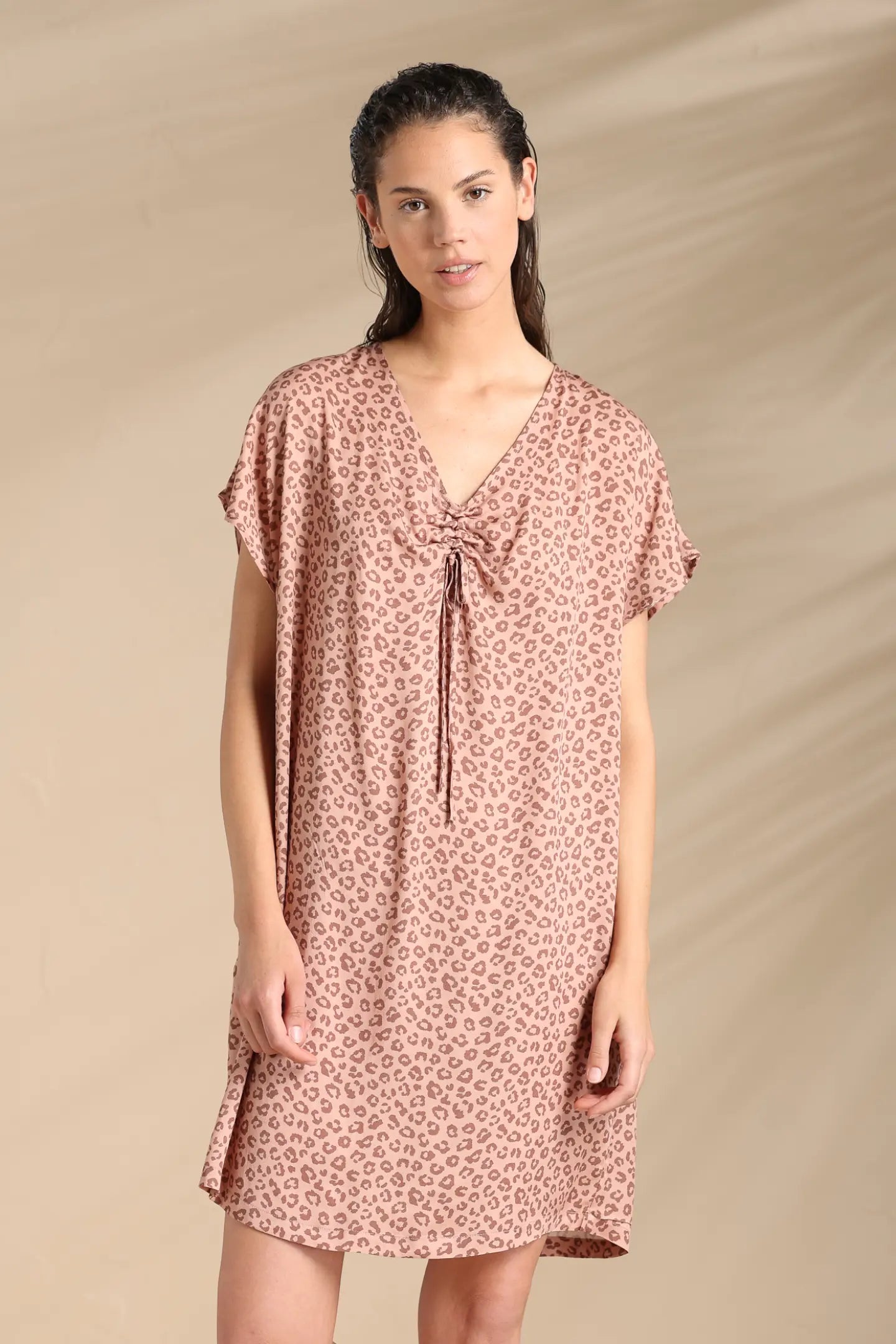 Abito donna estivo in viscosa articolo animalier.