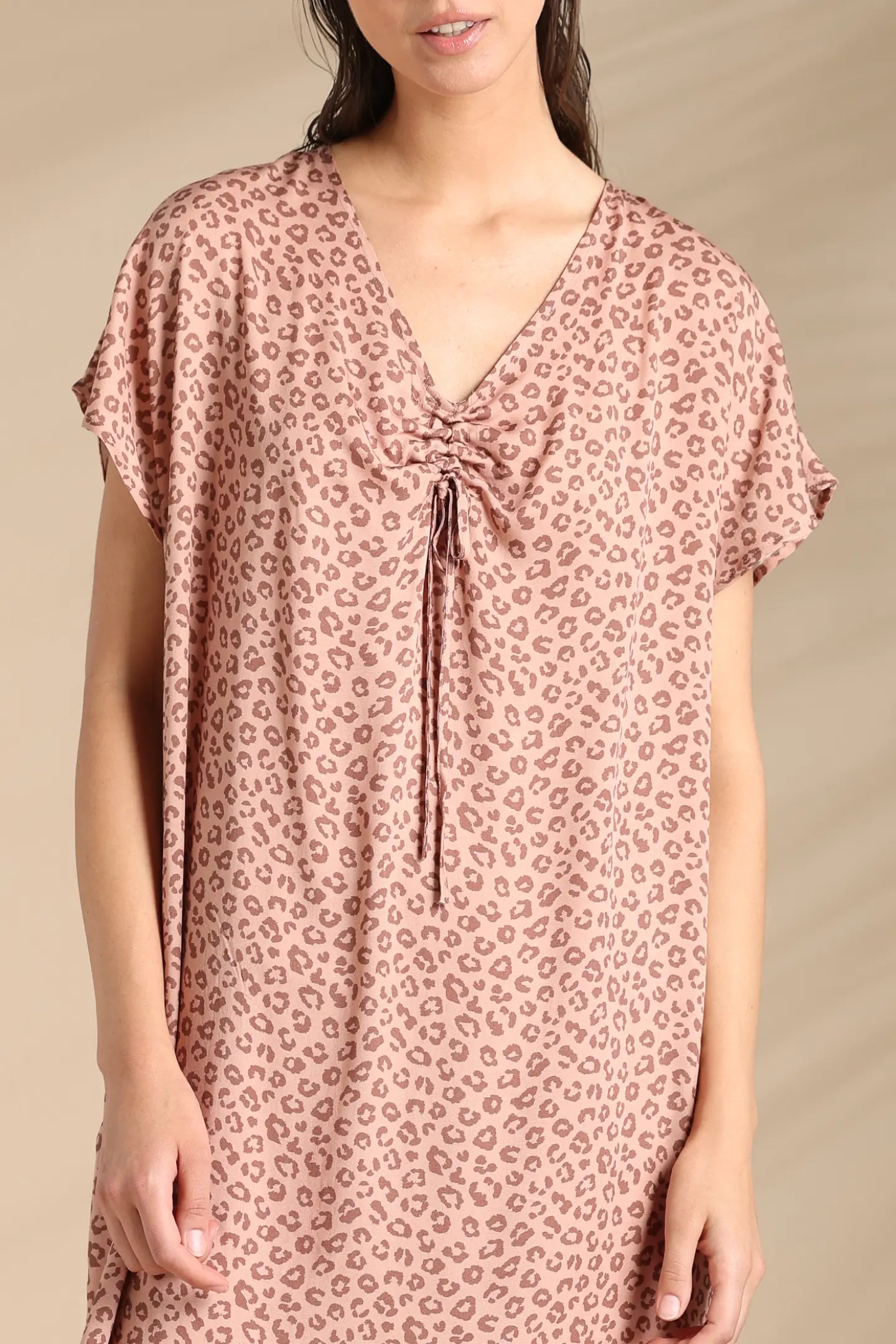 Abito donna estivo in viscosa articolo animalier.