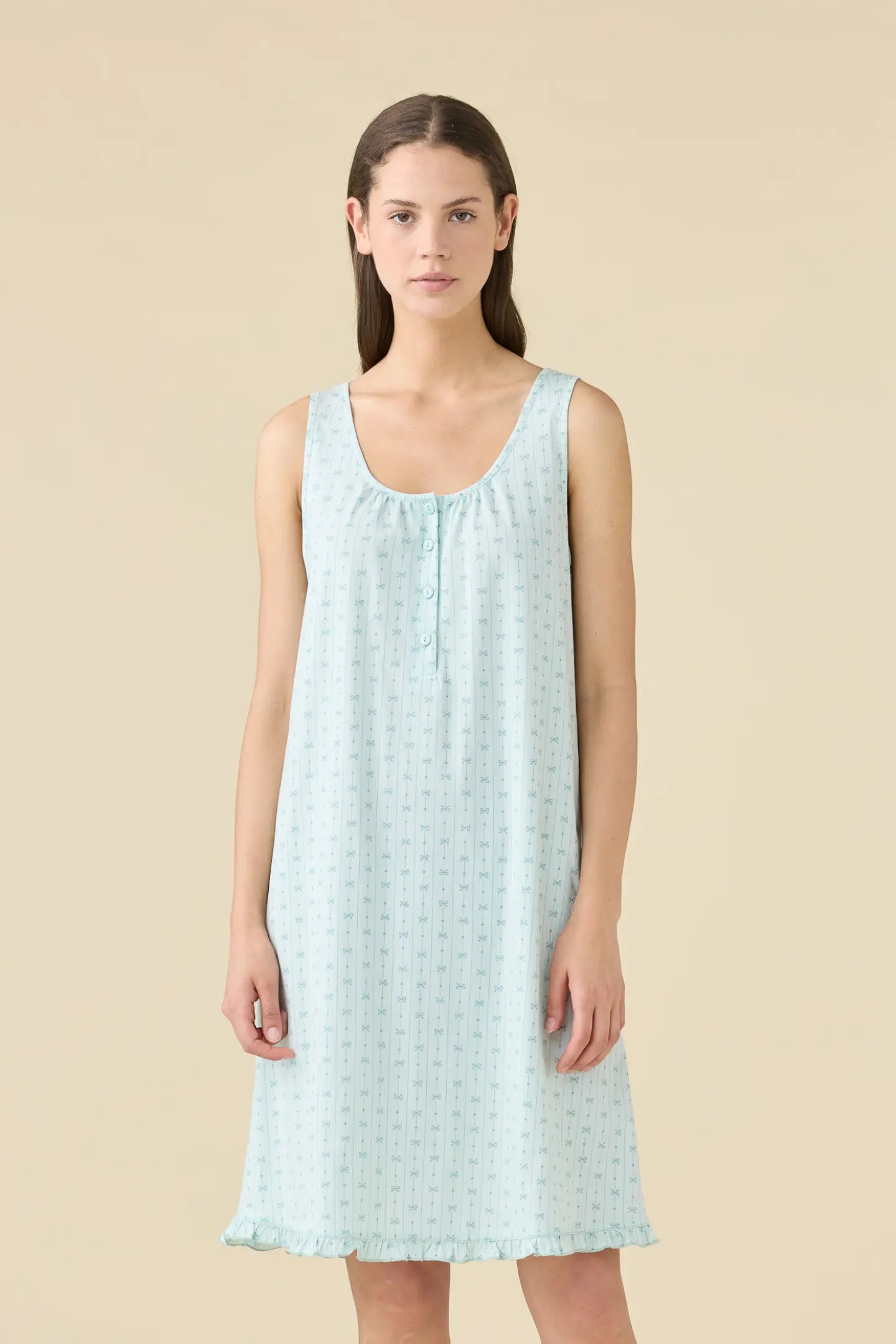 Camicia da notte donna estiva in cotone articolo romantic