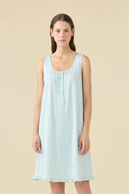 Camicia da notte donna estiva in cotone articolo romantic