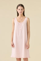 Camicia da notte donna estiva in cotone articolo romantic