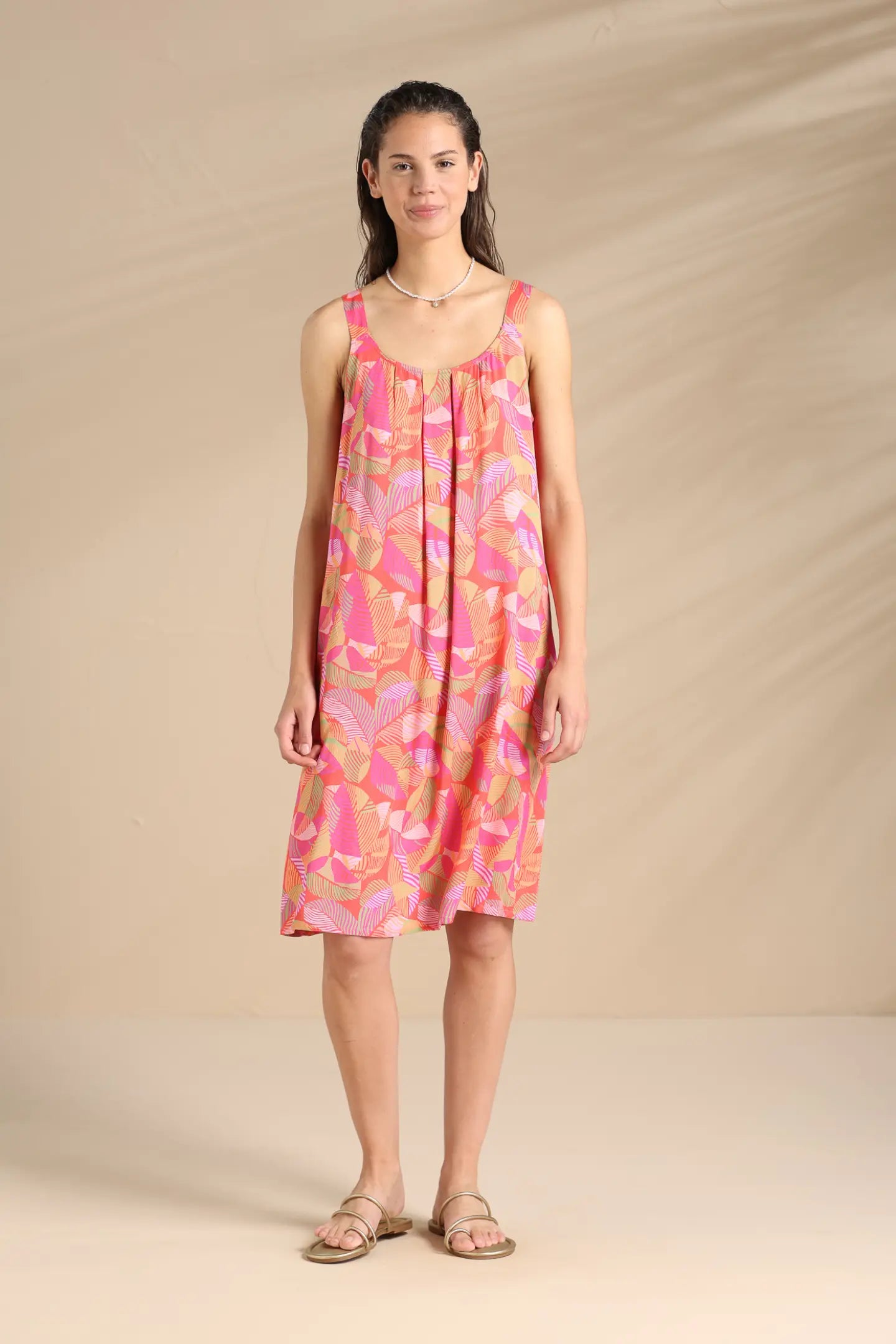 Abito donna estivo in viscosa articolo colorful.