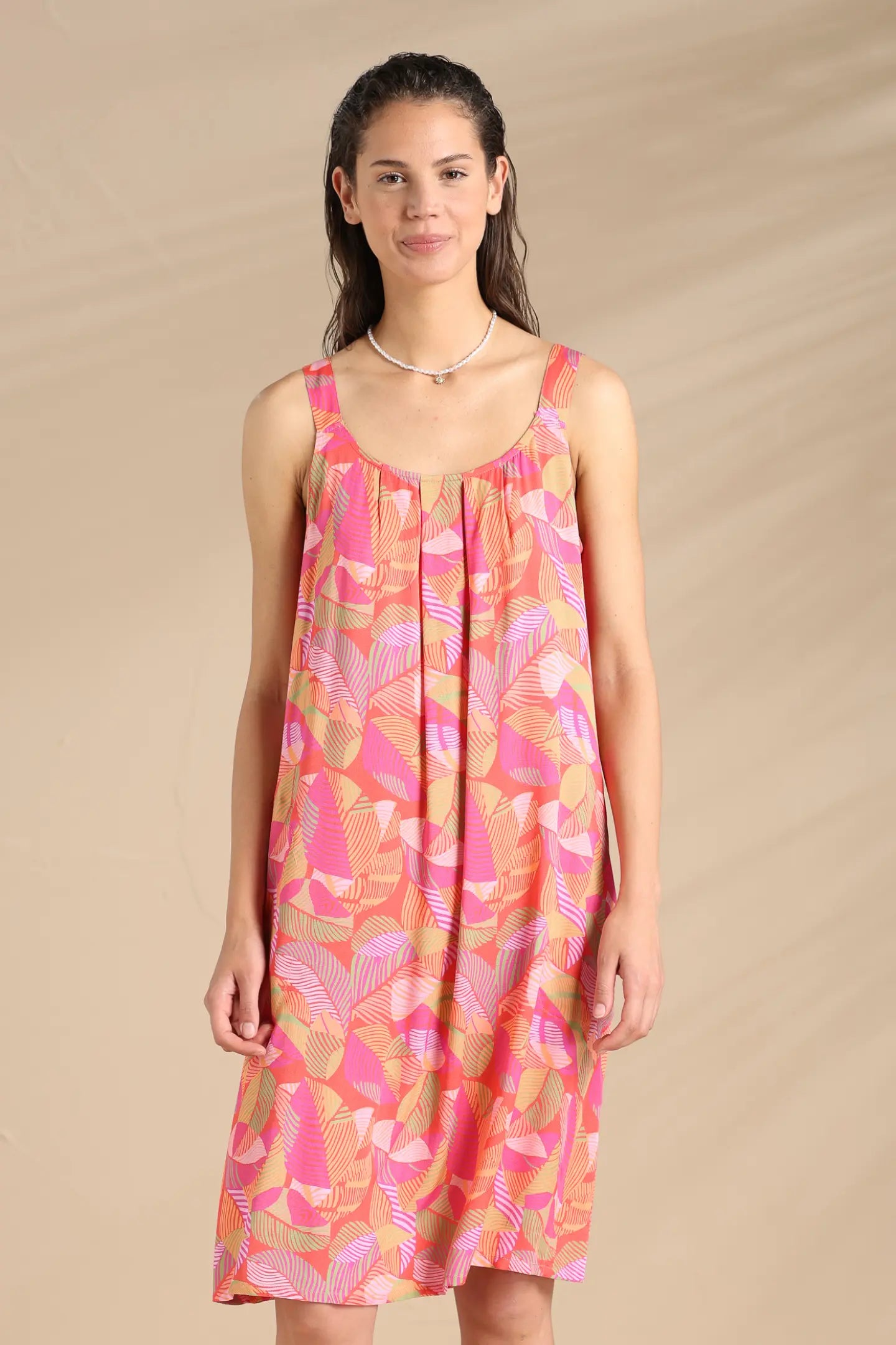 Abito donna estivo in viscosa articolo colorful.