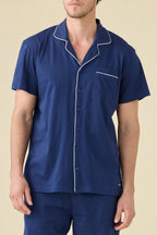 Pigiama uomo estivo in cotone articolo navy dot.