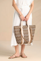 Borsa con chiusura zip articolo bicolor.