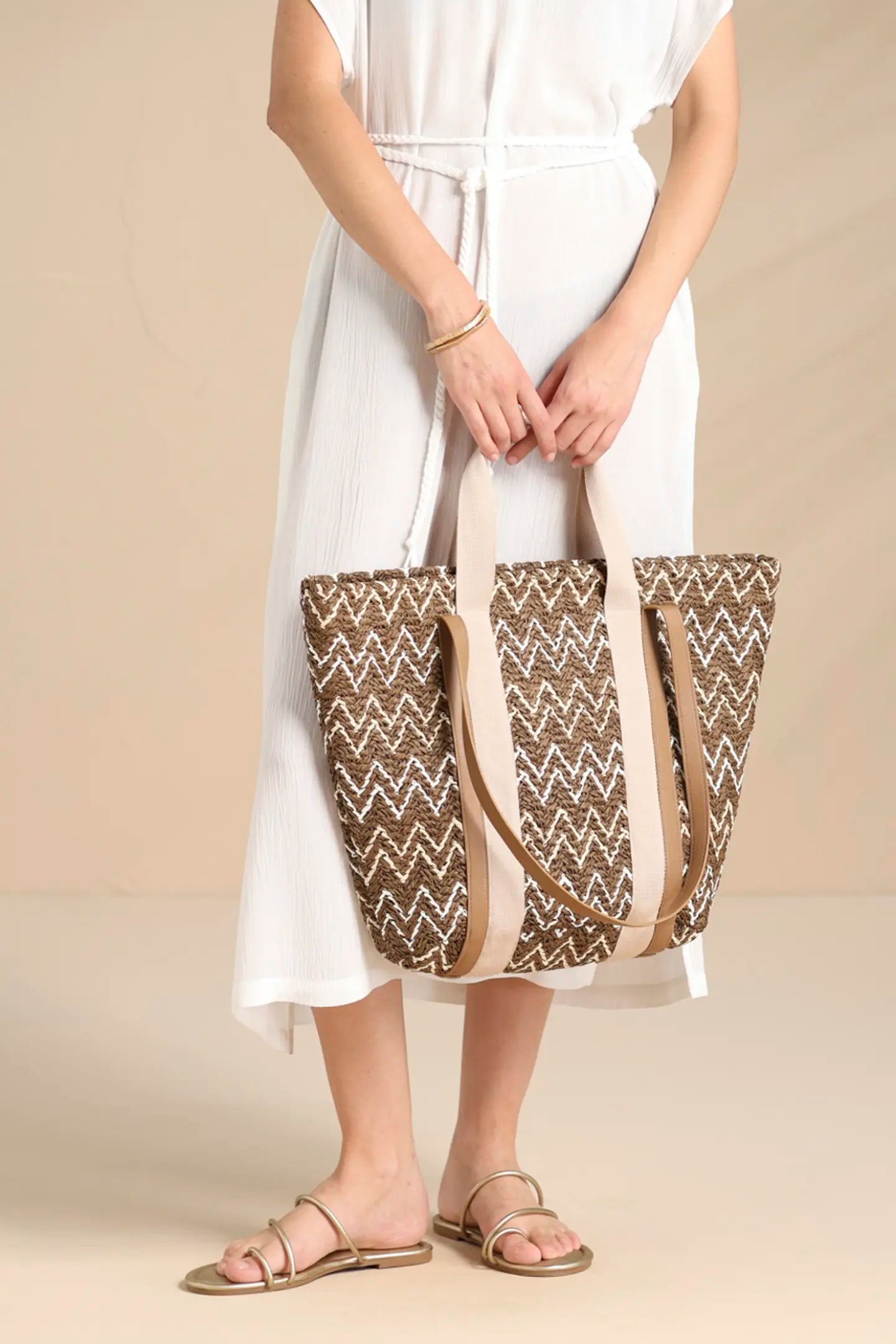 Borsa con chiusura zip articolo bicolor.