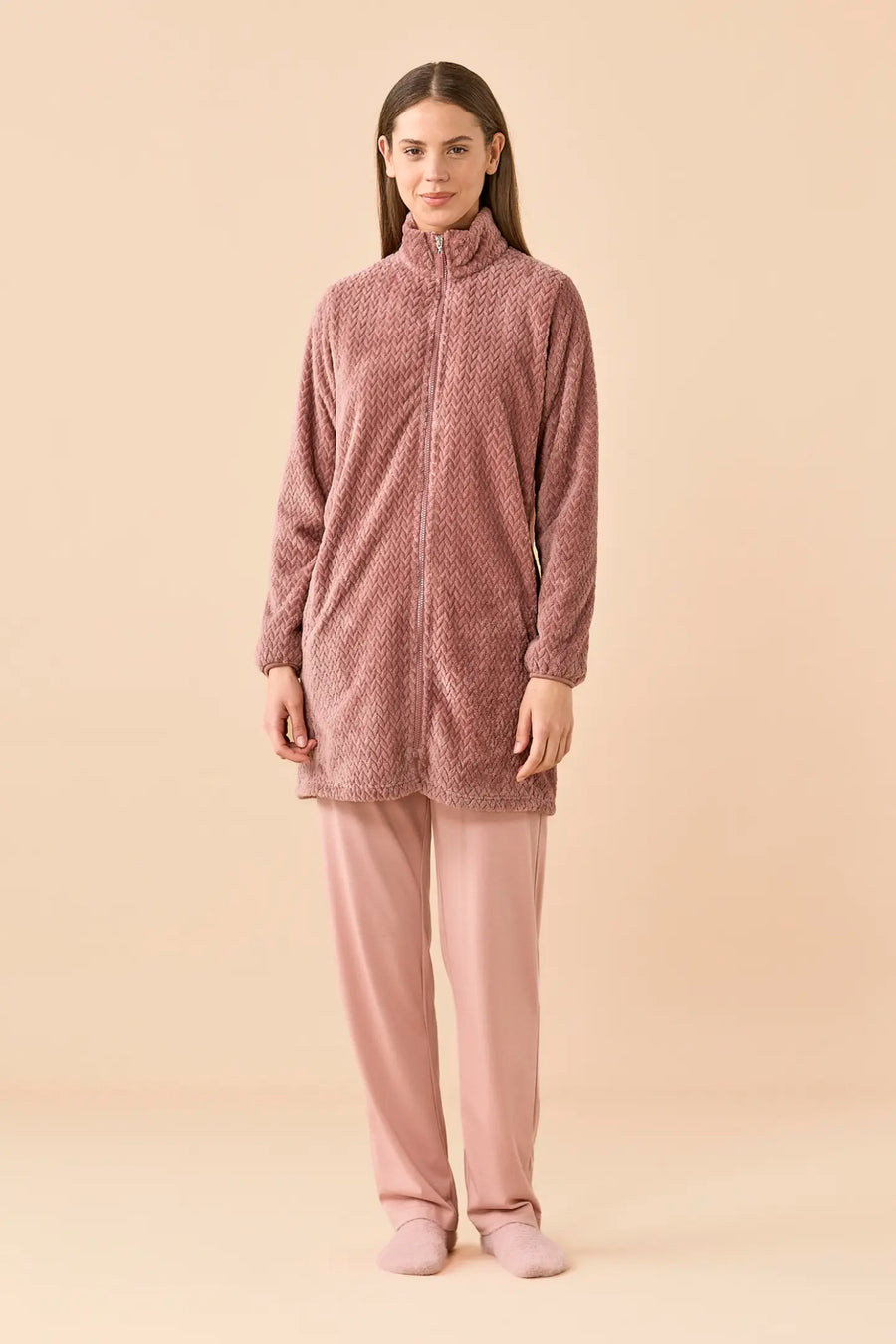 Vestaglia donna invernale in coral articolo Funny & Tartan.