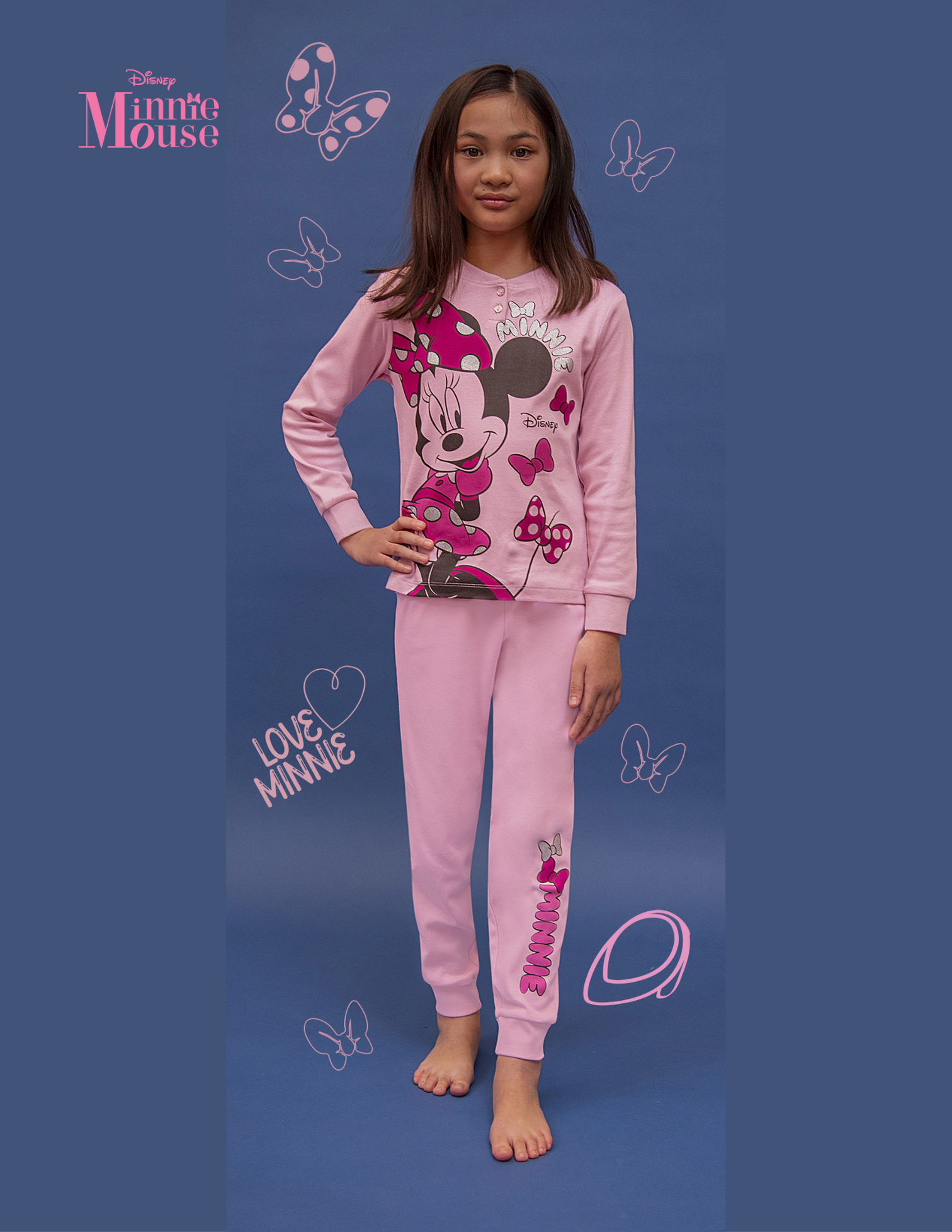 Pigiama bimba in caldo cotone Minnie Mouse