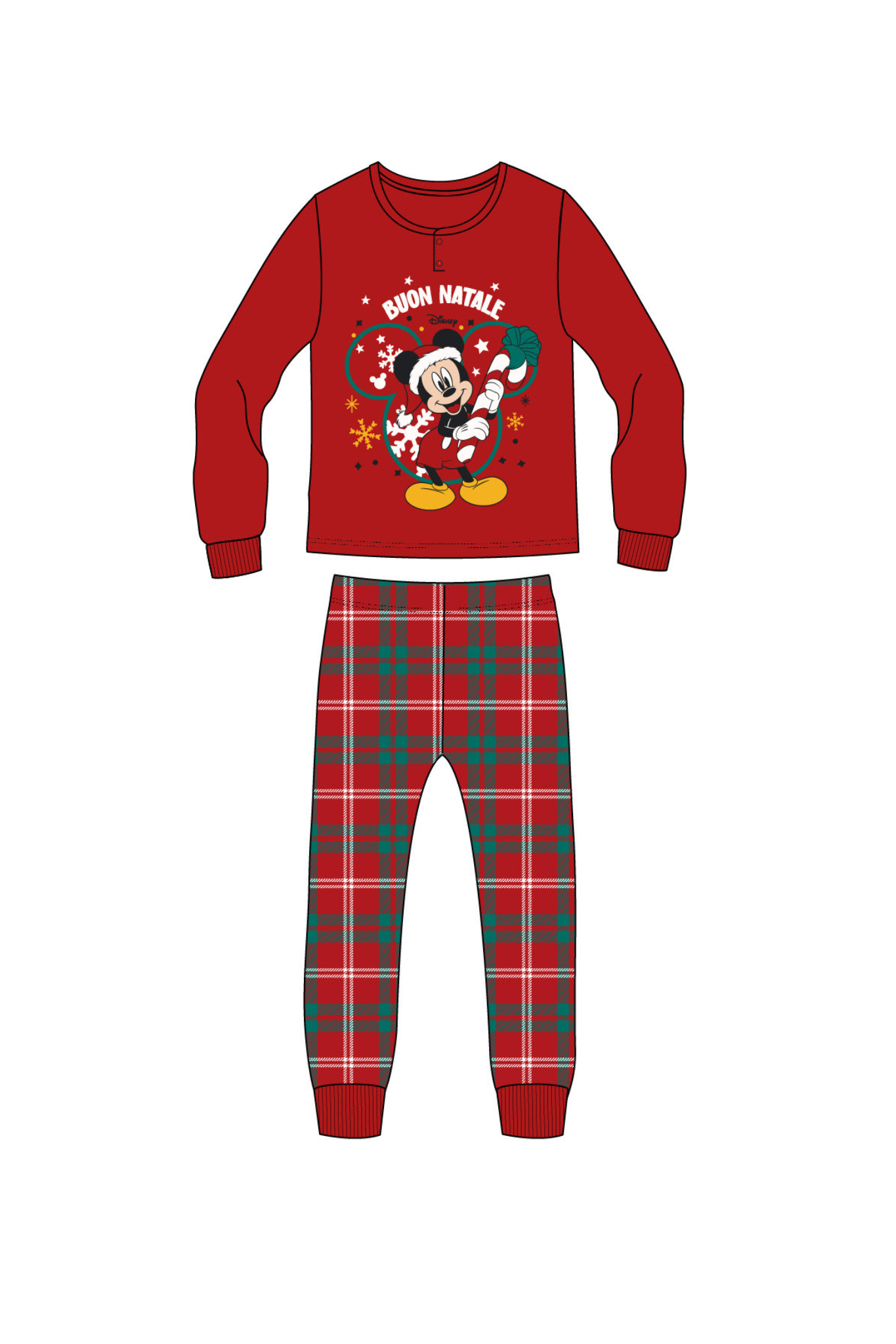 Pigiama Natalizio da uomo in caldo cotone - Mickey Mouse