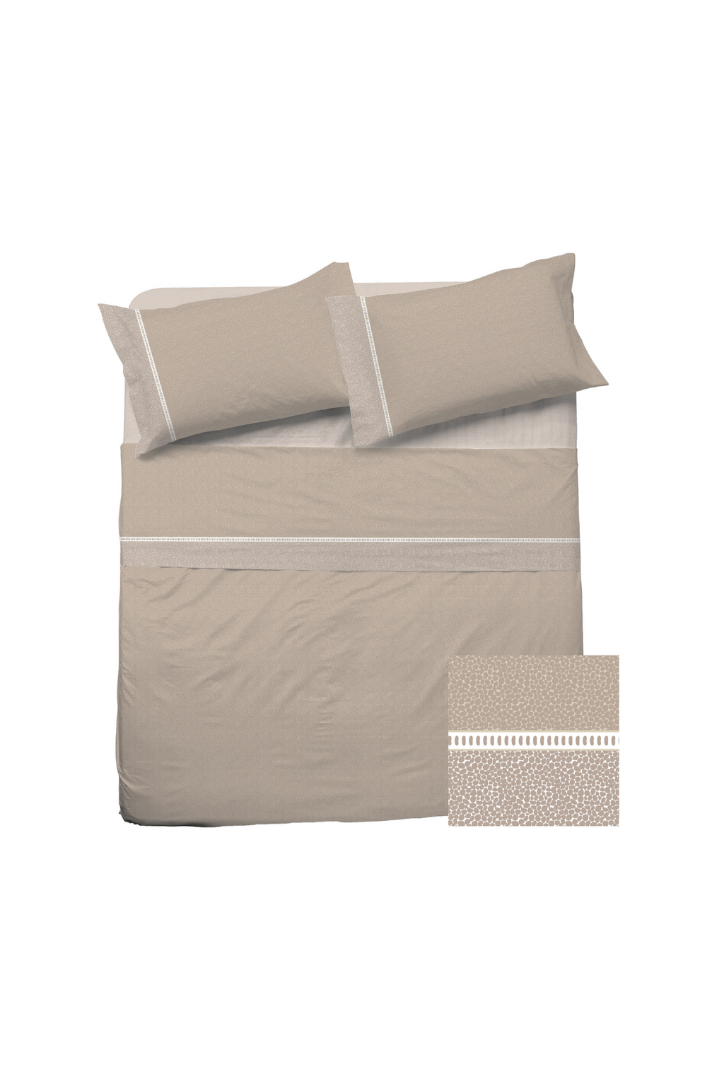 Completo letto in puro cotone linea Venere disegno Crono