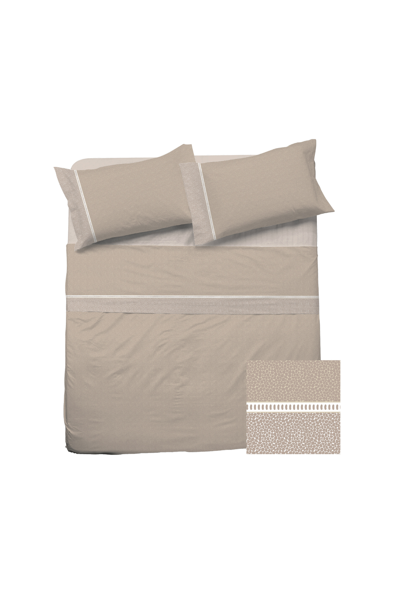 Completo letto in puro cotone linea Venere disegno Crono